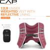 imageCAP Weighted Vest  8lb 30lbs  Reflective Workout Vest for Walking Running Cardio Strength Training  Multiple ColorsRose