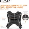 imageCAP Weighted Vest  8lb 30lbs  Reflective Workout Vest for Walking Running Cardio Strength Training  Multiple ColorsRose