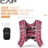 imageCAP Weighted Vest  8lb 30lbs  Reflective Workout Vest for Walking Running Cardio Strength Training  Multiple ColorsRose