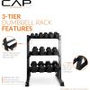 imageCAP Barbell Dumbbell Set with Rack  Multiple Options 280 lb 550 lb amp 1200 lb280 lb Set