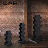 image:imageCAP Dumbbell Rack for Home Gym  Vertical Storage Stand Holds Multiple Pairs 100300 lbs HeavyDuty Steel with NonSlip Base  Multiple OptionsBlack
