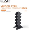 image:imageCAP Dumbbell Rack for Home Gym  Vertical Storage Stand Holds Multiple Pairs 100300 lbs HeavyDuty Steel with NonSlip Base  Multiple OptionsBlack