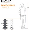 image:imageCAP Dumbbell Rack for Home Gym  Vertical Storage Stand Holds Multiple Pairs 100300 lbs HeavyDuty Steel with NonSlip Base  Multiple OptionsBlack
