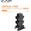 image:imageCAP Dumbbell Rack for Home Gym  Vertical Storage Stand Holds Multiple Pairs 100300 lbs HeavyDuty Steel with NonSlip Base  Multiple OptionsBlack