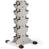 image:imageCAP Dumbbell Rack for Home Gym  Vertical Storage Stand Holds Multiple Pairs 100300 lbs HeavyDuty Steel with NonSlip Base  Multiple OptionsLight Gray
