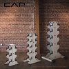 image:imageCAP Dumbbell Rack for Home Gym  Vertical Storage Stand Holds Multiple Pairs 100300 lbs HeavyDuty Steel with NonSlip Base  Multiple OptionsLight Gray