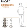 image:imageCAP Dumbbell Rack for Home Gym  Vertical Storage Stand Holds Multiple Pairs 100300 lbs HeavyDuty Steel with NonSlip Base  Multiple OptionsTan