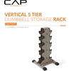 image:imageCAP Dumbbell Rack for Home Gym  Vertical Storage Stand Holds Multiple Pairs 100300 lbs HeavyDuty Steel with NonSlip Base  Multiple OptionsTan