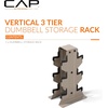 image:imageCAP Dumbbell Rack for Home Gym  Vertical Storage Stand Holds Multiple Pairs 100300 lbs HeavyDuty Steel with NonSlip Base  Multiple OptionsTan
