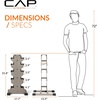 image:imageCAP Dumbbell Rack for Home Gym  Vertical Storage Stand Holds Multiple Pairs 100300 lbs HeavyDuty Steel with NonSlip Base  Multiple OptionsTan