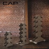 image:imageCAP Dumbbell Rack for Home Gym  Vertical Storage Stand Holds Multiple Pairs 100300 lbs HeavyDuty Steel with NonSlip Base  Multiple OptionsTan