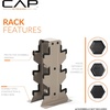 image:imageCAP Dumbbell Rack for Home Gym  Vertical Storage Stand Holds Multiple Pairs 100300 lbs HeavyDuty Steel with NonSlip Base  Multiple OptionsTan