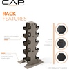 image:imageCAP Dumbbell Rack for Home Gym  Vertical Storage Stand Holds Multiple Pairs 100300 lbs HeavyDuty Steel with NonSlip Base  Multiple OptionsTan