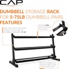 image:imageCAP 280 LB 550 LB 1200 LB Dumbbell Set with Horizontal 23 Tier Rack Rubber Hex Free Weights Home Gym Weight Set for Strength Training1200 lb Set