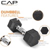 image:imageCAP 280 LB 550 LB 1200 LB Dumbbell Set with Horizontal 23 Tier Rack Rubber Hex Free Weights Home Gym Weight Set for Strength Training1200 lb Set