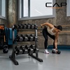 image:imageCAP 280 LB 550 LB 1200 LB Dumbbell Set with Horizontal 23 Tier Rack Rubber Hex Free Weights Home Gym Weight Set for Strength Training280 lb Set