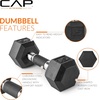 image:imageCAP 280 LB 550 LB 1200 LB Dumbbell Set with Horizontal 23 Tier Rack Rubber Hex Free Weights Home Gym Weight Set for Strength Training550 lb Set