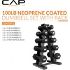 image:imageCAP Barbell Neoprene Dumbbell Weights Pairs amp Sets  Black100 lb Set