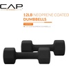 image:imageCAP Barbell Neoprene Dumbbell Weights Pairs amp Sets  Black12 lb Pair