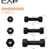 image:imageCAP Barbell Neoprene Dumbbell Weights Pairs amp Sets  Black20 lb Set