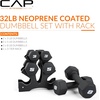 image:imageCAP Barbell Neoprene Dumbbell Weights Pairs amp Sets  Black32 lb Set