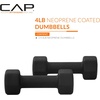 image:imageCAP Barbell Neoprene Dumbbell Weights Pairs amp Sets  Black4 lb Pair