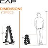 image:imageCAP Barbell Neoprene Dumbbell Weights Pairs amp Sets  Black56 lb Set