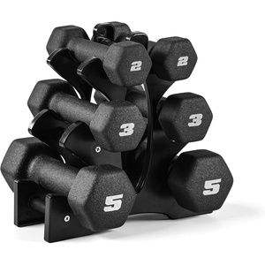 image:imageCAP Barbell Neoprene Dumbbell Weights Pairs amp Sets  Black20 lb Set