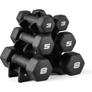 image:imageCAP Barbell Neoprene Dumbbell Weights Pairs amp Sets  Black32 lb Set