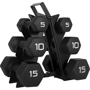 image:imageCAP Barbell Neoprene Dumbbell Weights Pairs amp Sets  Black60 lb Set